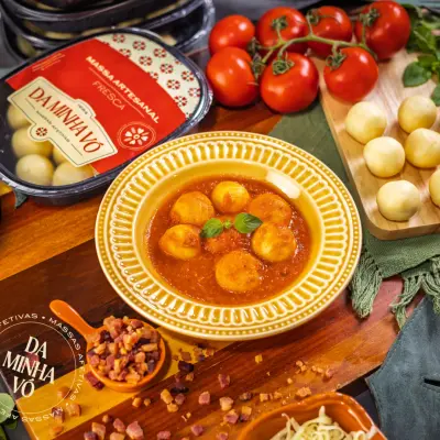 Gnocchi Recheado Calabresa e Muçarela 450 gr